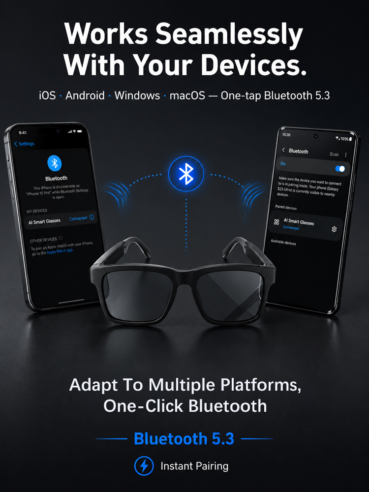 🔥👓AI Smart Glasses: 100% Offline Translation Zoom & Explore Smarter.
