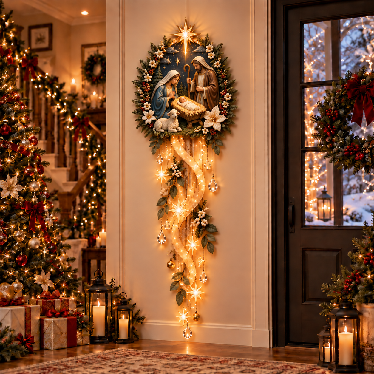 Holy Family Starfall Wall Light