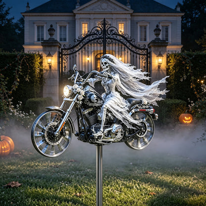 🎃 BikerSpooky Halloween Motorcycle Garden Windmill 🏍️