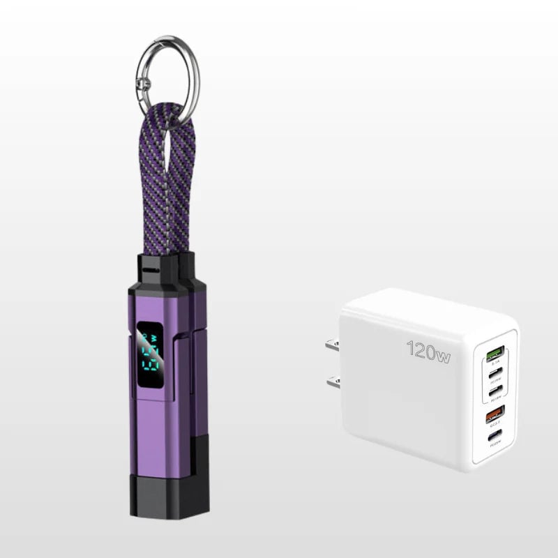 ⏰Limited Time SALE 50% OFF🔥4-in-1 Digital Display Keychain Charging Cable