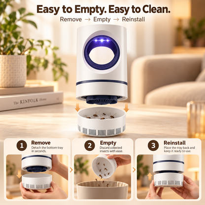 🦟 UV Mosquito Trap – Quiet, Powerful Suction for Indoor Use