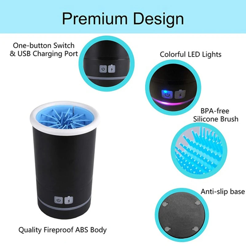 Automatic Dog Paw Cleaner – Rechargeable Gentle Paw Washer for Muddy Paws