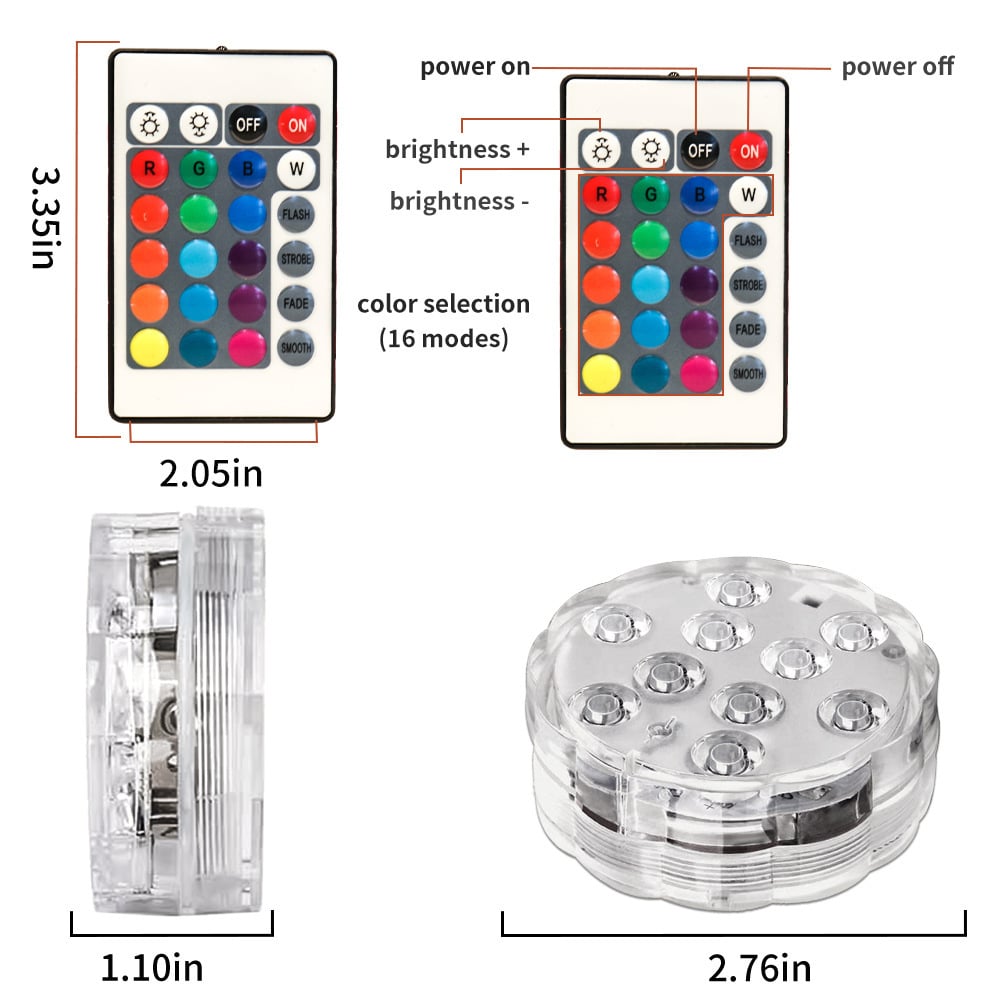 ⚡Hot Sales 59% OFF💥Submersible LED Pool Lights (RF Remote Control )