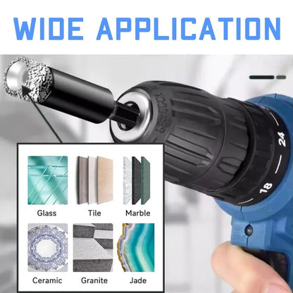 🔥55% OFF | 6Pcs Dry Diamond Drill Bit Set 🛠 Hex Shank Brazed Hole Saw for Tile, Glass & Granite