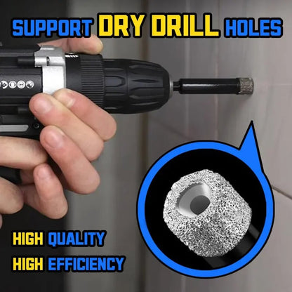 🔥55% OFF | 6Pcs Dry Diamond Drill Bit Set 🛠 Hex Shank Brazed Hole Saw for Tile, Glass & Granite