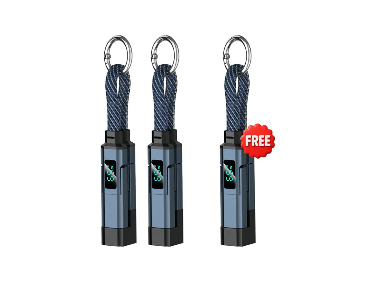 ⏰Limited Time SALE 50% OFF🔥4-in-1 Digital Display Keychain Charging Cable