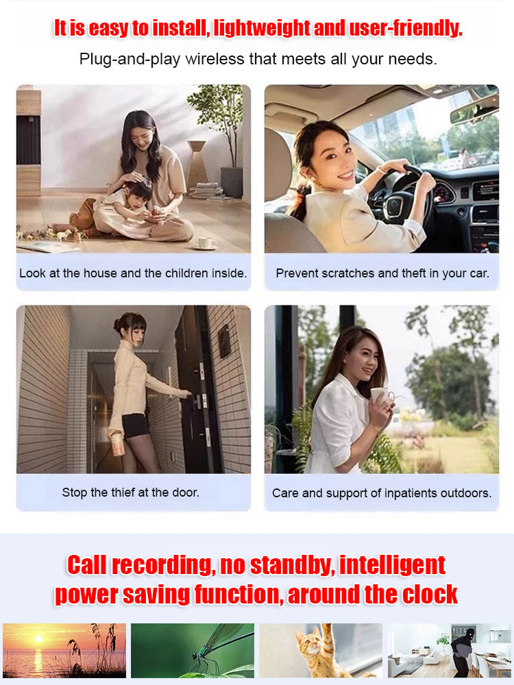 ⚡Hot Sales 49% OFF🔥[Hidden camera HD night vision]No WIFI or electricity required💯 Home Security & Real-Time Monitoring System