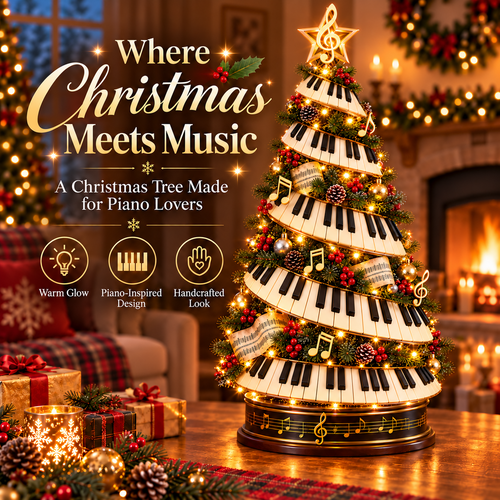 🎹✨ Piano Christmas Tree Light – Lighted Musical Holiday Tree for Piano Lovers 1