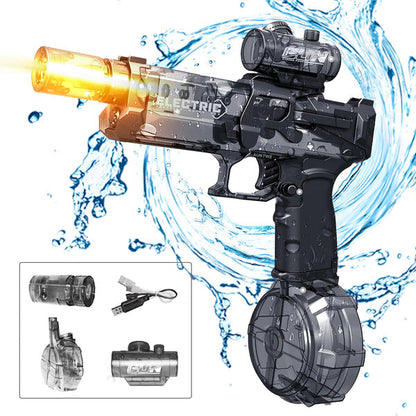 💦 Automatic Electric Water Blaster – High-Capacity Space Ring Pistol for Summer Beach & Pool Play ☀️
