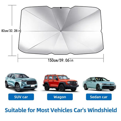Portable car sunshade, foldable windshield sunshade, car exterior accessories, daily car windshield cooling umbrella
