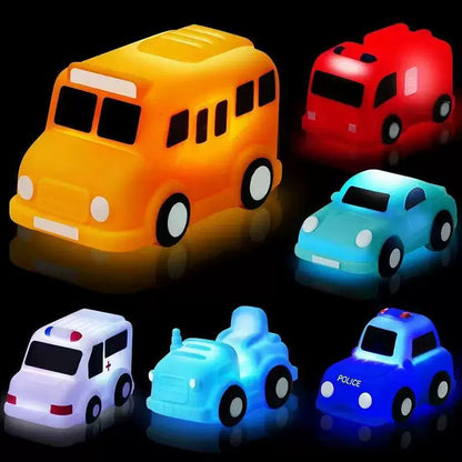 🚗 Water-Activated Light-Up Bath Toy Cars for Kids