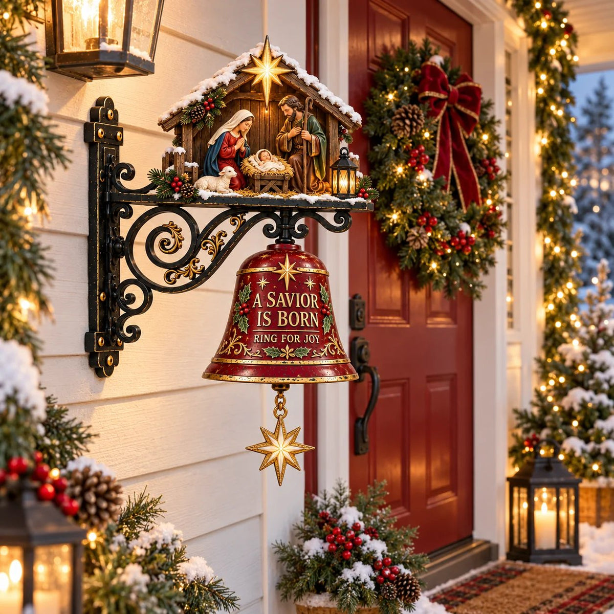 ✨ Jesus Nativity Christmas Door Bell - Welcome Christmas With The Story Of Jesus