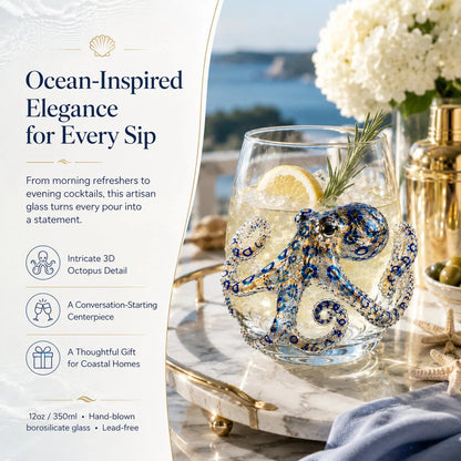 ⏰Last day Promotion 🔥-🎁The Perfect Beach House Gift🌊3D Ocean Animal Artisan Glassware Collection🎁