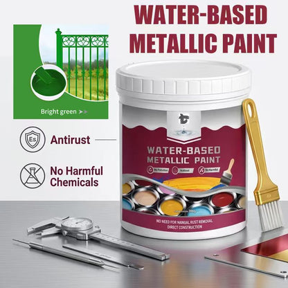 ⏳Time-Limited Special🔨Rust Converter Metallic Paint – One coat stops rust, no sanding, no fumes🛡️