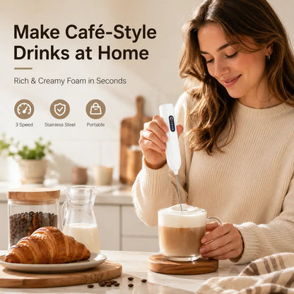 ⚡️3-Speed Rechargeable Milk Frother