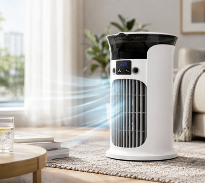 ⏰Last day Promotion 🔥3-in-1 Portable Air Cooler ❄️ Portable Mist Air Cooler with LED Night Light