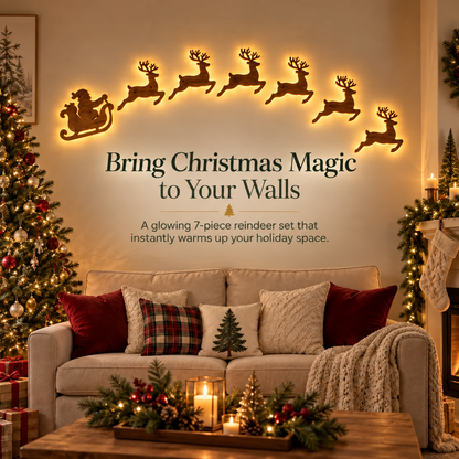 🎅🦌LED Reindeer Wall Decorations - Festive Christmas Lighting
