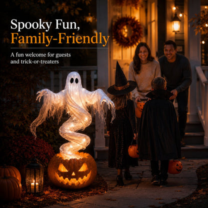 👻Limited Time Promotion🔥 Swirling Ghost Pumpkin Yard Lamp - Free Shipping 🎃