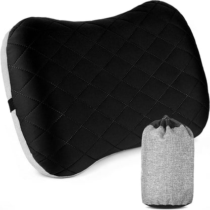 aiGear Inflatable Camping Pillow, Ultralight Travel Air Pillow, Gray | Reinforced TPU bladder with washable quiet cover for neck and lumbar support on camping, backpacking, hiking and travel.