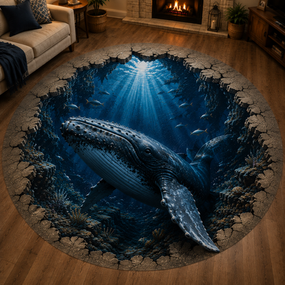✈️Last Day 50% OFF🌊Ocean Portal Illusion Rug - A Realistic 3D Ocean World Beneath Your Feet