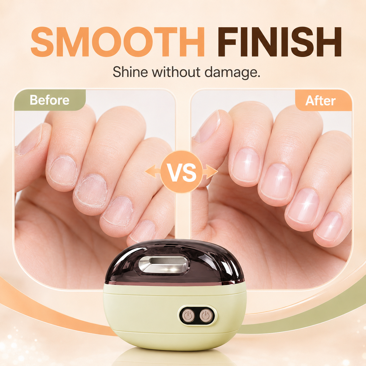 ✨ 2-in-1 Electric Nail Clipper with LED Light & Nail File