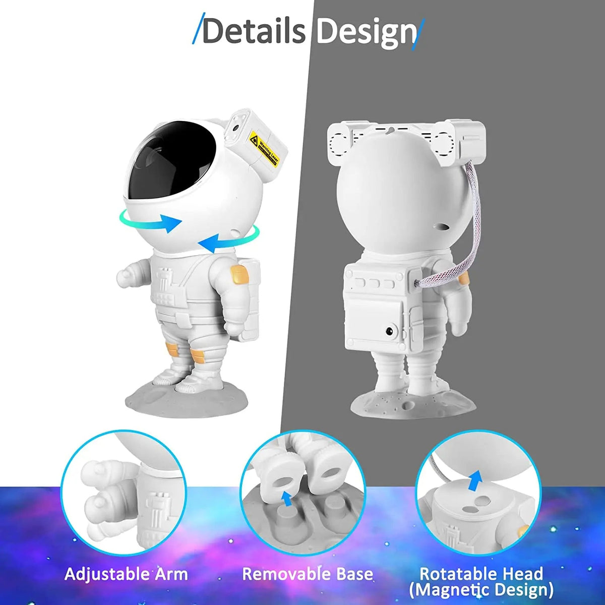 🌌 Astronaut Galaxy Projector – Turn Any Room Into a Starry Universe