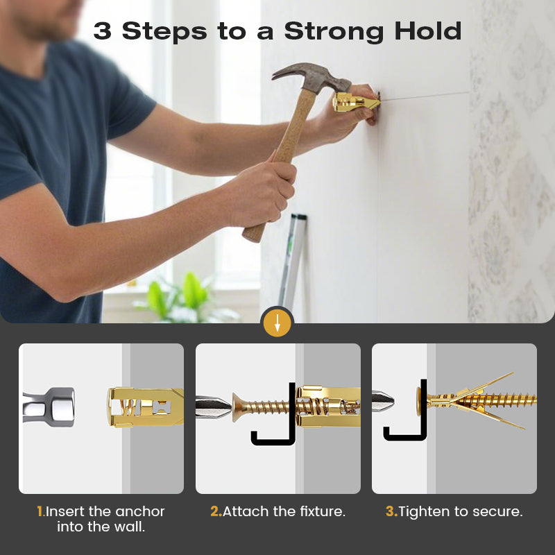 ⏰LIMITED TIME 50% OFF🛠️Over 55K+ SOLD!🔥Self-drilling anchors Screws Screws，Drill, Fix, Hold. No Extra Tools Needed🔩🏠✨