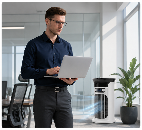 ⏰Last day Promotion 🔥3-in-1 Portable Air Cooler ❄️ Portable Mist Air Cooler with LED Night Light