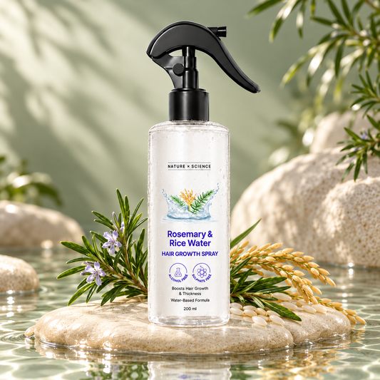 Rosemary Water and Rice Water |100% Natural Extract | Soft & Smooth Hair Non-Greasy & Fast Absorbing | 200 ml