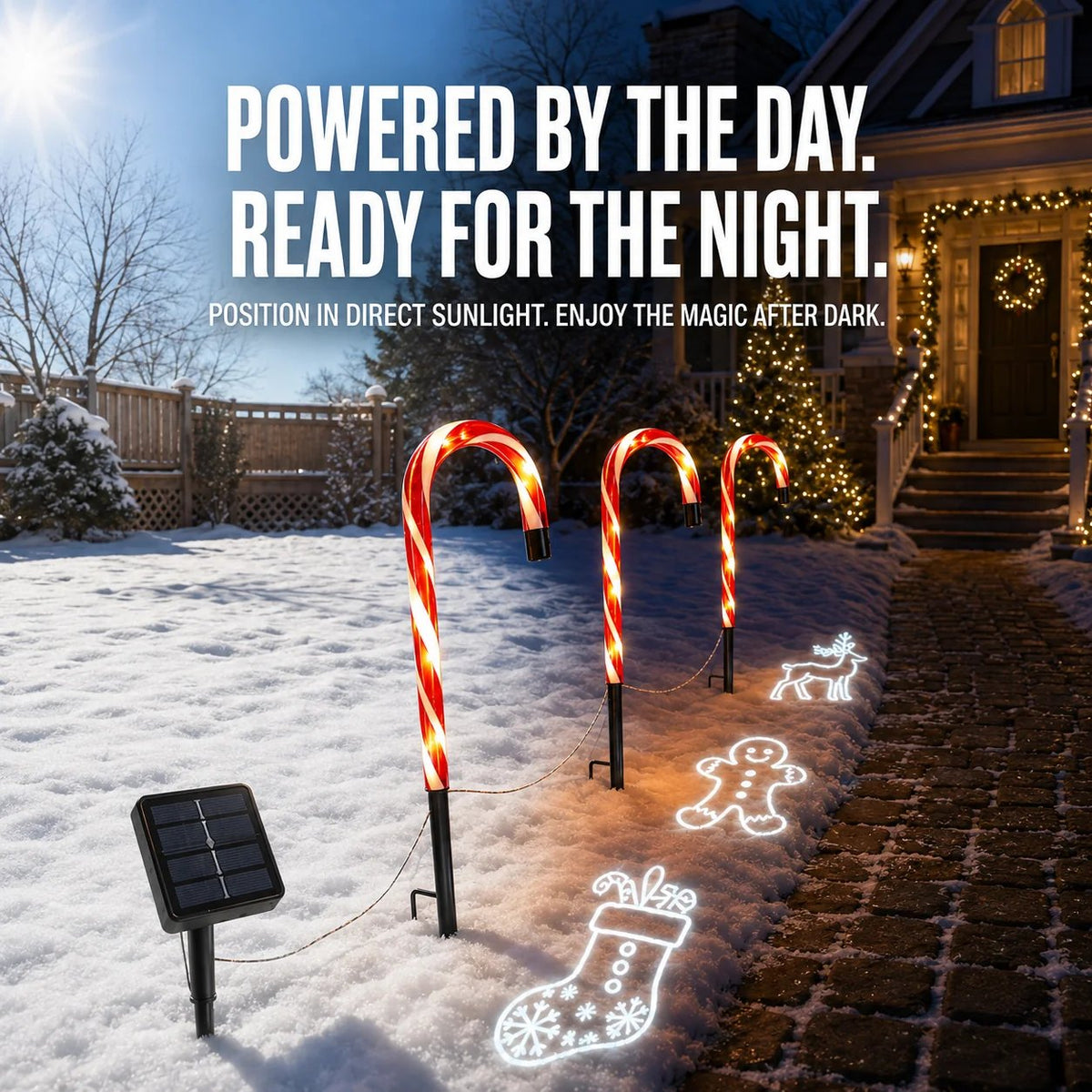 🔥 Limited-Time Offer! 49% OFF - Solar Candy Cane Projector Pathway Lights – Light the Way to Christmas
