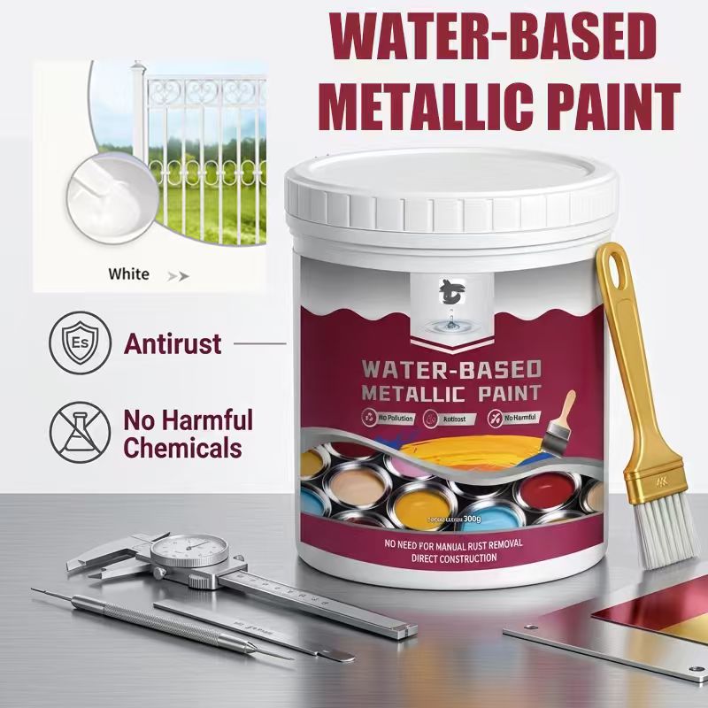 ⏳Time-Limited Special🔨Rust Converter Metallic Paint – One coat stops rust, no sanding, no fumes🛡️
