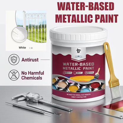 ⏳Time-Limited Special🔨Rust Converter Metallic Paint – One coat stops rust, no sanding, no fumes🛡️