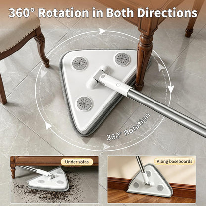 Long-handled mop, 3-in-1 wall cleaning mop with extension pole, suitable for windows, floors and cabinets.