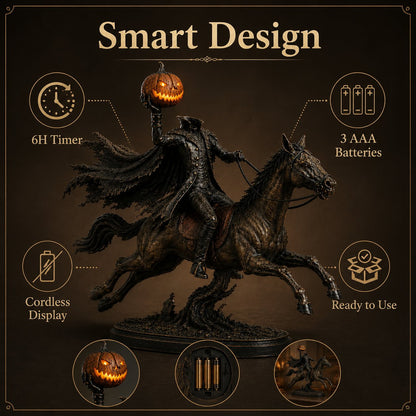 🔥 Halloween Special – Headless Horseman Midnight Ride Statue 🎃🏇