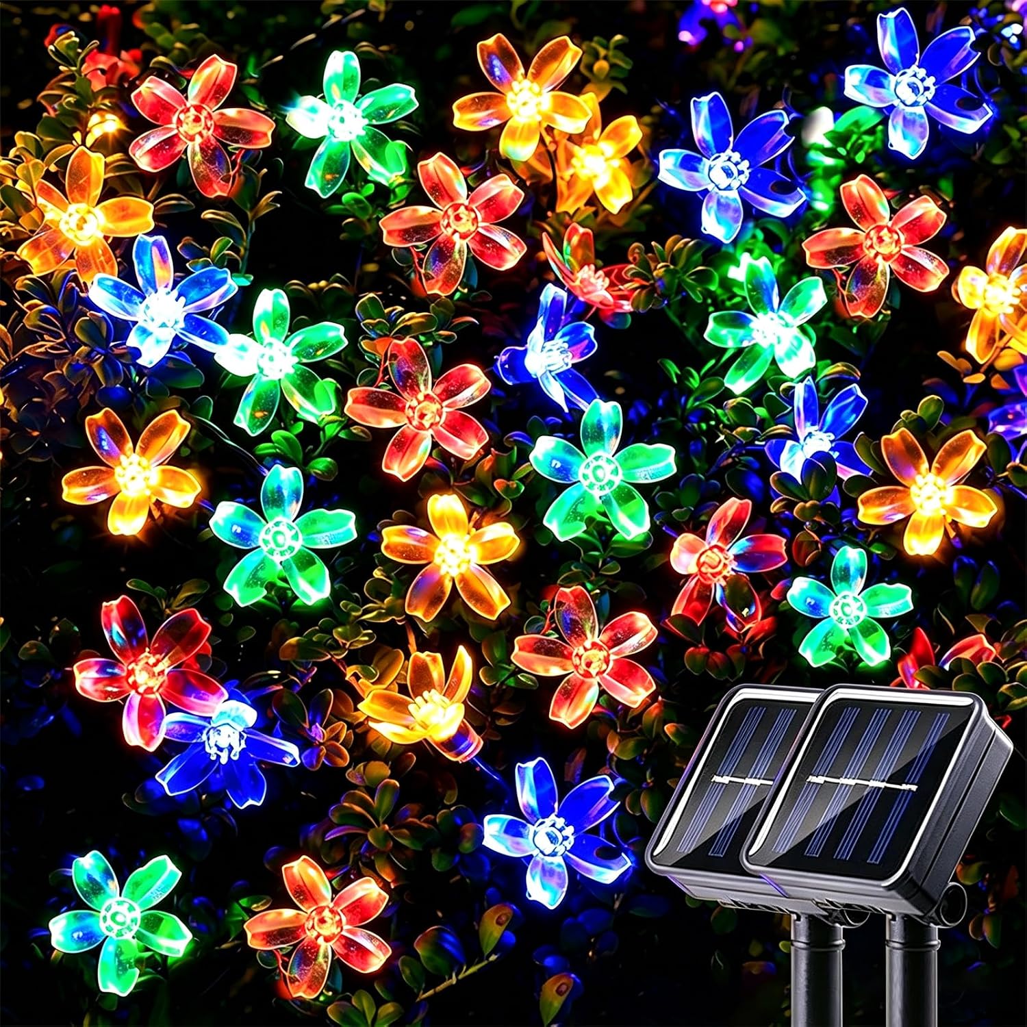 Solar String Lights Outdoor 2 Pack 200 Led 80FT Warm White Crystal Globe Lights with 8 Lighting Modes, Waterproof Solar Powered Patio for Garden Yard Porch Wedding Party Decoration