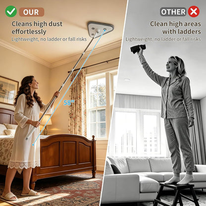 Long-handled mop, 3-in-1 wall cleaning mop with extension pole, suitable for windows, floors and cabinets.