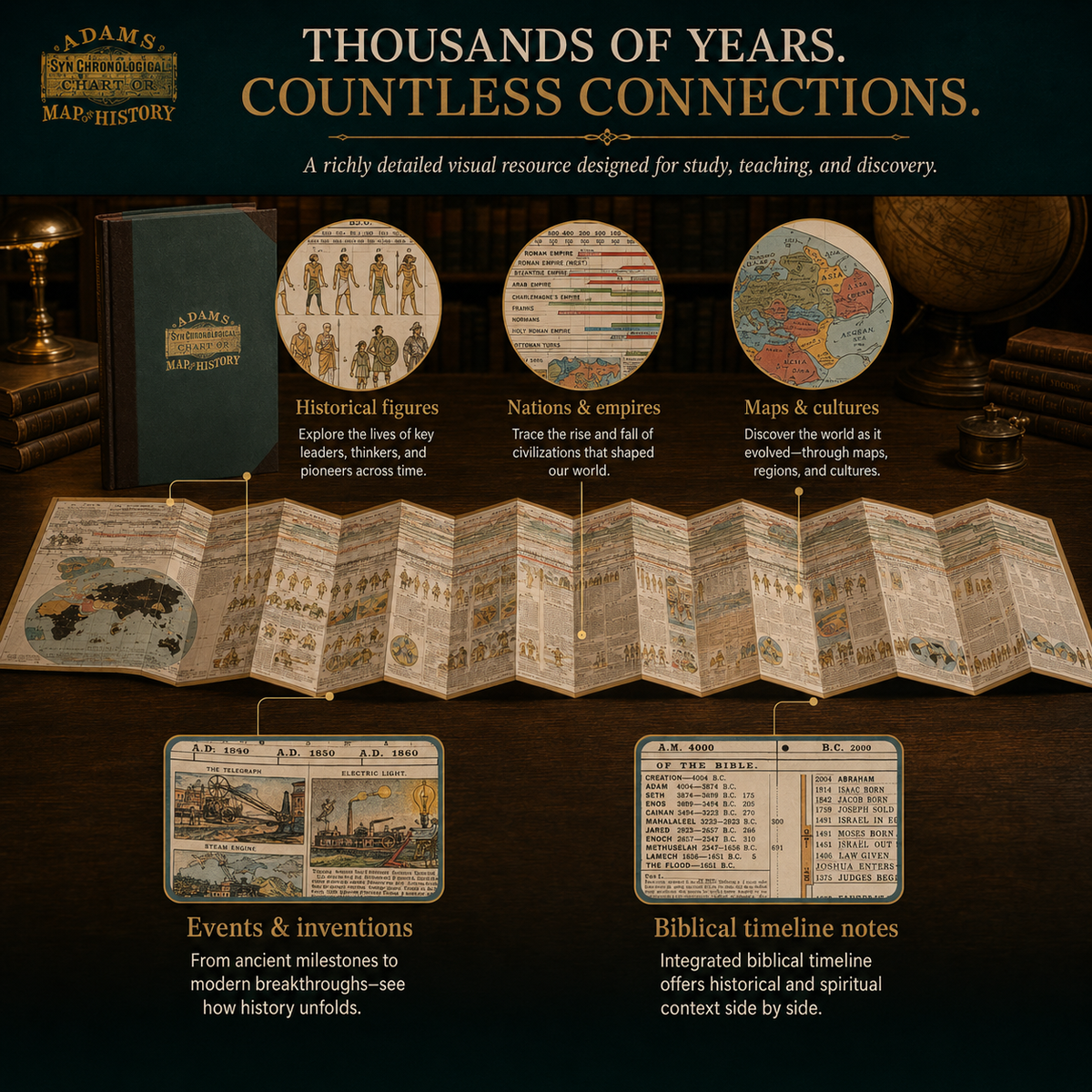 📜 SPECIAL OFFER | Synchronological History Chart – 6,000 Years of Biblical & World Events in One Fold-Out Timeline
