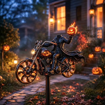 🎃 BikerSpooky Halloween Motorcycle Garden Windmill 🏍️
