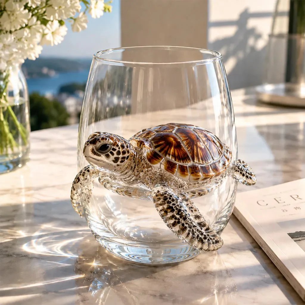 ⏰Last day Promotion 🎁The Perfect Beach House Gift🌊3D Ocean Animal Artisan Glassware Collection
