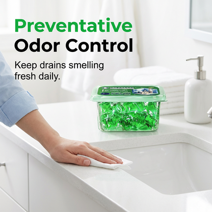 Drain Deodorizer Pods – Say goodbye to embarrassing odours.