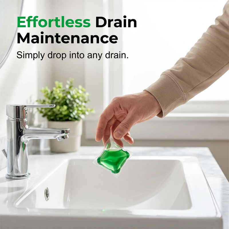 Drain Deodorizer Pods – Say goodbye to embarrassing odours.