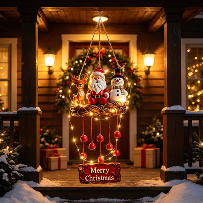 🎄 50% OFF | Santa, Snowman & Reindeer Christmas Wind Chime 🔔✨