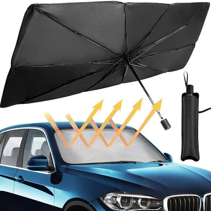 Portable car sunshade, foldable windshield sunshade, car exterior accessories, daily car windshield cooling umbrella
