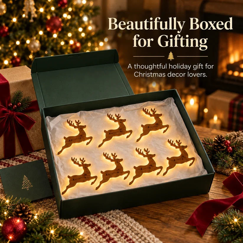 🎅🦌LED Reindeer Wall Decorations - Festive Christmas Lighting
