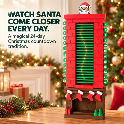 🎅 Santa Chimney Advent Calendar – 24-Day Sliding Santa Christmas Countdown Decoration