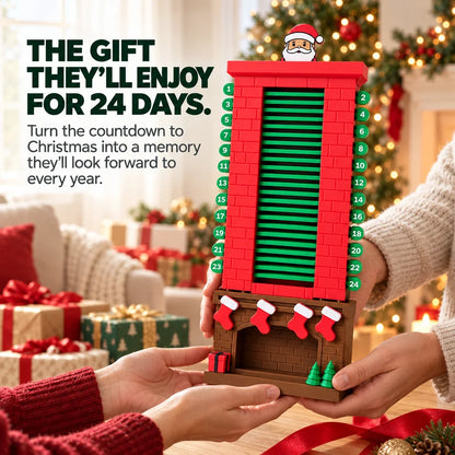 🎅 Santa Chimney Advent Calendar – 24-Day Sliding Santa Christmas Countdown Decoration