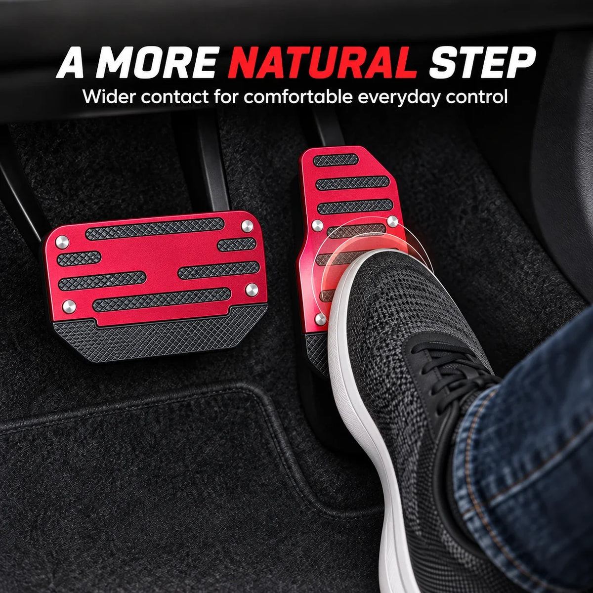 🚗 Universal Non-Slip Car Brake & Gas Pedal Covers – 2-Piece Set