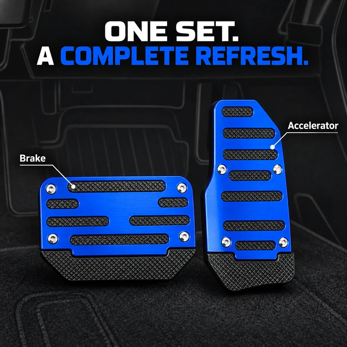 🚗 Universal Non-Slip Car Brake & Gas Pedal Covers – 2-Piece Set