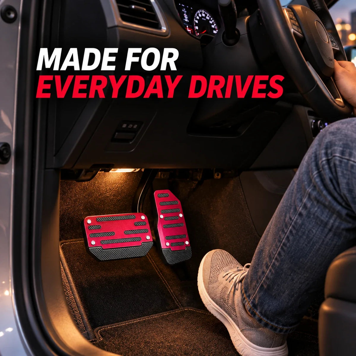 🚗 Universal Non-Slip Car Brake & Gas Pedal Covers – 2-Piece Set