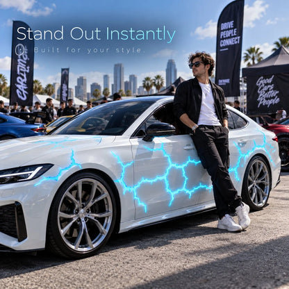 Liquid Laser Lightning Car Wrap – Glow Effect Vinyl Film